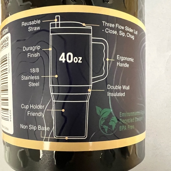 SOLD!!๐ฅ๐ฅ HARD TO FIND๐ฅ๐ฅ Yukon Fit Forty Leopard Print Tumbler with Straw - Picture 5 of 8